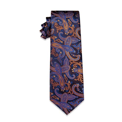 Image of YourTies Paisley Men's Necktie Woven Silk Floral Ties for Men Designer Formal Business Party Wedding