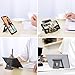 Cell Phone Stand, Foldable Phone Stand, Metal 360° Adjustable Desk Cell Phone Stand Holder Work for Tablet, iPad, Kindle, Phone X/8/8 Plus/7, Galaxy S9/S9 Plus/S8/S7 (Black), Divi