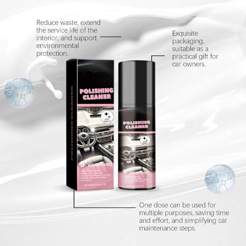 Nicetopu Polishing Cleaner, 2025 New Car Interior Cleaner, 100ml Polishing Cleaner, Waterless Spray Wax - Car Protectant Spray, Vehicle Interior Polish (2*Pcs)