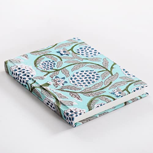 Image of Ravaiyaa - Attitude is everything Hand Block Printed Fabric Journal Handbound Notebook Gifts for Writers Recycled Paper Notebook Diary