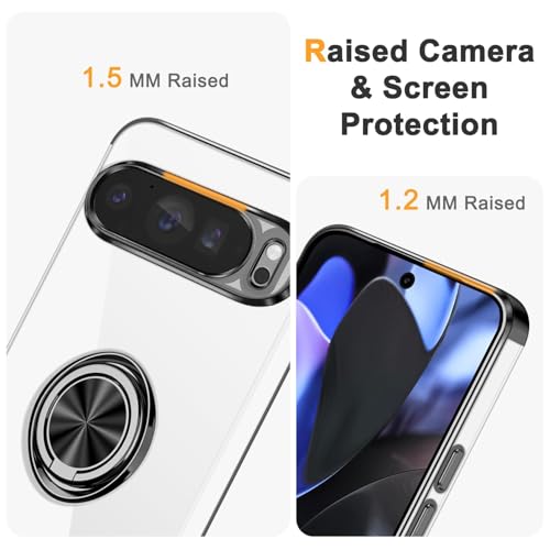 Coque Pixel 9 Pro XL béquille arrière transparente et fine anti-rayures