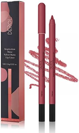 KISSIO Lip Liner,Creamy Lip Liner Pencil,Long Lasting Lip Liner with Sharpener,Matte Finish,Smooth and Soft,Non-Dry,Easy to Use,Cruelty free,0.02 oz(06#Fall into)