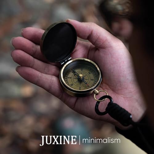 Taschenkompass aus Messing – vollfunktionsfähiger Kompass im antiken Nautik-Design, wasserdicht & tragbar mit 37 cm Kette – Ideal für Wandern, Outdoor, Camping& als gravierbares Geschenk