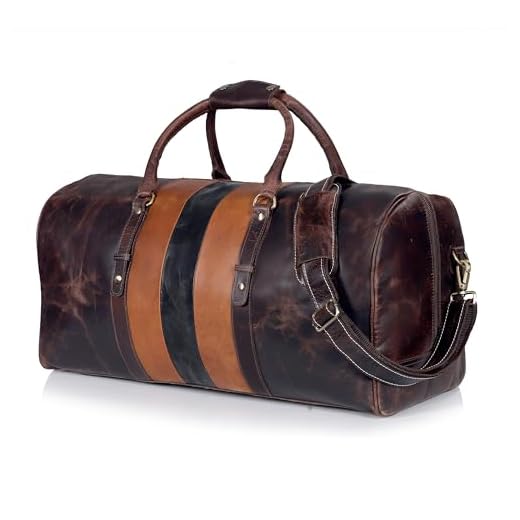 Genuine Leather Duffel Travel Bag 24 Inch