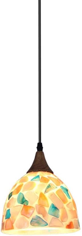 Wmdtr E27 hanglamp metalen + shell lampenkap plafond opknoping lamp vintage restaurant suspensie droplight verlichting armatuur, loft kroonluchter voor keuken eetkamer slaapkamer restaurant