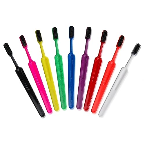 Tess Oral Health Ultra Soft Periodontal Toothbrush with Black Bristles - Post Surgical & Oncology Ultra-Soft Bristle Toothbrush (1 Dozen) - Gentle Care for Sensitive Smiles