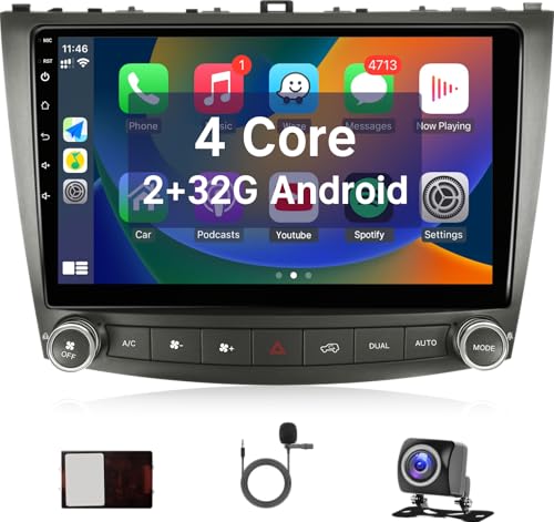 Leadfan Car Radio for Lexus IS250 IS300 IS350 2006-2012 Stereo Replacement Compatible with Apple Carplay Android Auto, 10.1 IPS TouchScreen Built-in Bluetooth GPS Navigation WiFi SWC Back Camera MIC