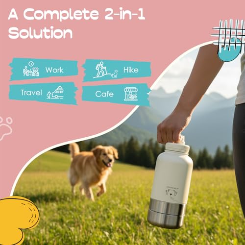 Bouteille d'eau pour chien pour la randonnée gourde de voyage portable et étanche