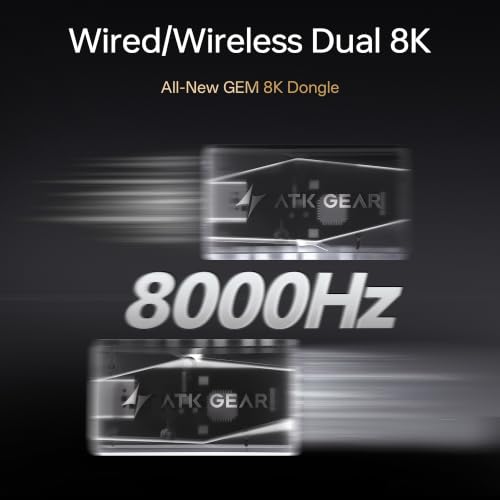 Image of ATK Blazing Sky Ghost Extreme+ Wireless Gaming Mouse, Hollow Carbon Fiber, PAW3955 Master Sensor, DPI up to 50,000, 48g Lightweight, 8K Polling, 130 Hr Battery Life, Dual-Mode 2.4G /Wired - Black
