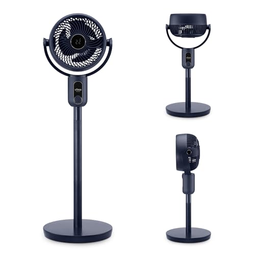 Ufesa 3D50 Ventilador Circulador de Aire con Oscilación 3D 360º, Multidireccional, 50W, 2 Alturas, 3 Velocidades, 3 Modos, 1m Altura, Temporizador, Mando a Distancia, Pantalla LED