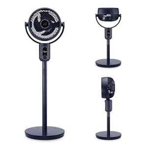 Ufesa 3D50 Ventilador Circulador de Aire con Oscilación 3D 360º, Multidireccional, 50W, 2 Alturas, 3 Velocidades, 3 Modos, 1m Altura, Temporizador, Mando a Distancia, Pantalla LED
