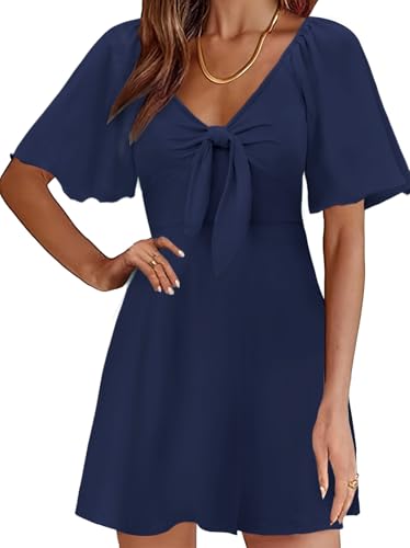 Image of MixShe Summer Dresses for Women 2026 Italian Dress Fall Fashion Plus Size Beach Vacation Clothes Elegant Classy Sundresses Wedding Guest Maxi Seniors Outfits Navy Medium