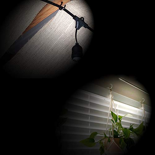 12 Pcs 2.9 Inches White Ceiling Hooks,Vinyl Coated Screw-In Wall Hooks, Plant Hooks, Kitchen Hooks, Cup Hooks Great For Indoor & Outdoor Use (12 Pack +12 Extra Pipes) #TOP3