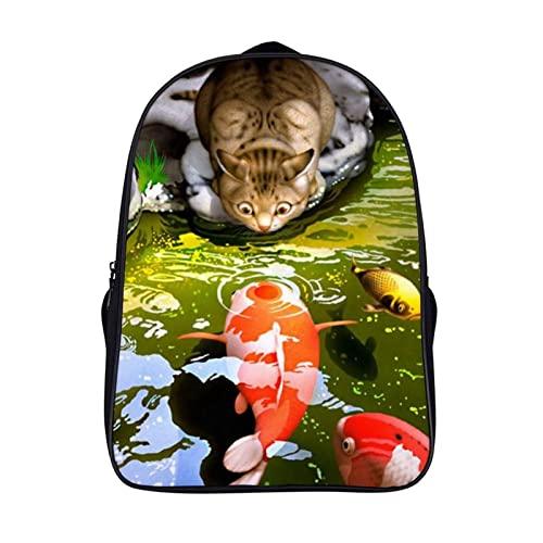 Sac à dos chat mignon résistant pour soulager le dos des écoliers