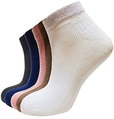 Turkuaz Tulip Bamboo socks womens ankle and soft socks Antibacterial Moisture Wicking running socks antiperspirant hiking socks (5 Pairs, Small, mixed color)
