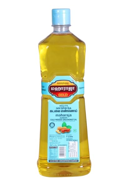 Karaikudu Maharaja Gold Agmark Cold Pressed Groundnut Oil | Peanut Oil | Kadala Ennai, 1L (B0DFV2CMQ2) Amazon Price History, Amazon Price Tracker