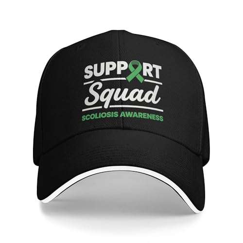 Scoliosis Warrior Support Squad Scoliosis Awareness Sandwich Baseball Cap for