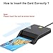 CAC Reader, USB-A CAC Card Reader Military, DOD Military USB Common Access CAC Smart Card Reader, Compatible with Windows, Mac OS