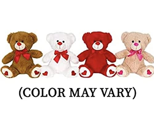 Valentines Day Gift Basket Set | Teddy Bear Plush(Color Varys), Hershey Kisses, Pirouline Wafers, Elmer Sampler Chocolate, Godiva Caramel Milk Candies, V-Day Gift Bag For Her Wife Girlfriend #TOP5