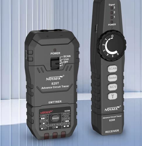 QDTimes Cable and Network tester NOYAFA NF-825TMR Cable Tester LCD Display Network Cable Tracker Underground Cable Finder Wire Detector