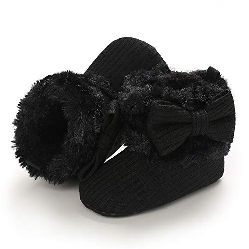 Timatego Baby Girl Cowboy Tassel Boots Side Zipper Non Slip Stay On Booties Infant Toddler First Walker Warm Winter Crib Shoes 3-18 Months, 09 Black, 3-6 Months Infant #TOP3