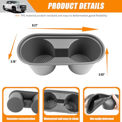 HUYINPJ Center Console Cup Holder Compatible with 2014-2021 Toyota Tundra Drink Holder Cupholder Coast for Tundra Accessories by HUYINPJ - Used condition - Image 5