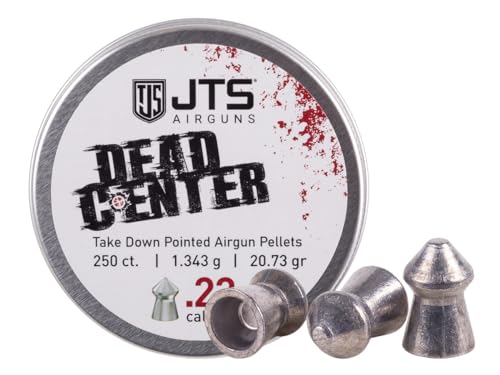 JTS Airguns Dead Center Precision .22 Cal, 20.73 Grains, Pointed, 250ct, Blister Pack