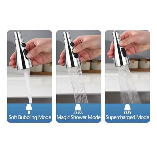 Cabezal de ducha multifunción 3 en 1 para grifo de cocina, solución práctica y adaptable 6