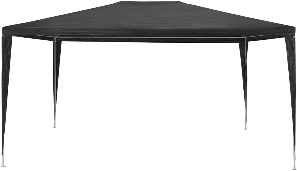 Party Tent Anthracite Polyethylene Roof and Steel Frame 9.8x13.1 ft Outdoor Shelter for Gatherings Events Weddings with UV Resistant Water Repellent Materials and Robust