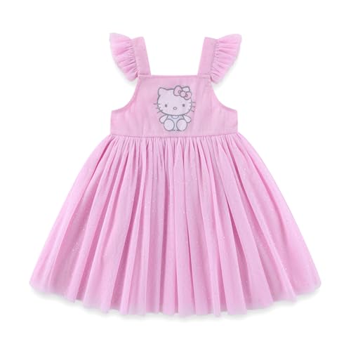 Hello Kitty Sanrio Girls Dress for Toddler and Big Kids Pink