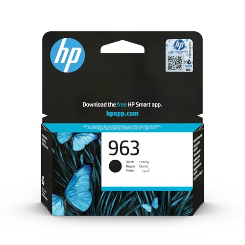 HP 963 3JA26AE, Negro, Cartucho de Tinta Original, compatible con impresoras de inyección de tinta HP OfficeJet Pro Series 9010, 9020
