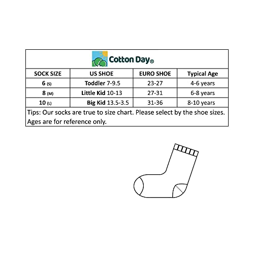 Cotton Day 7 Days Of The Week Gift Box Kids Girls Short Socks Cute Colorful Design 6-8 Years (Size 8) #TOP2