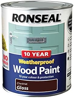 10 Year Weatherproof 2-in-1 Wood Paint Chestnut Gloss 750ml