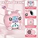 Cute Silicone Case for Punirunes Virtual Pet, Protective Skin Sleeve for Punirunes Virtual Electronic Pets Accessories with Lanyard - Pink