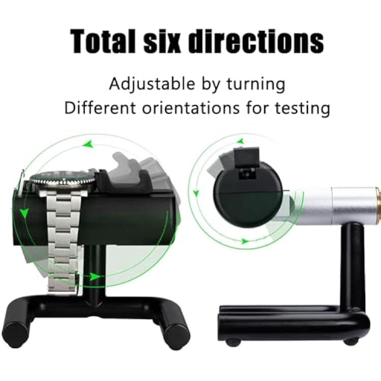 Mechanical Watch Timing Tester, Mechanical Watch Calibration Tool with 6 Test Items and 6 Adjustable Measurement Directions, 360 Swing Capabilities, Fast and Accurate, for Watch Shop