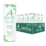 Aspire Healthy Energy Drinks, Lemony Lime, Sugar Free, Sparkling Energy Drink, with 80mg Natural Caf