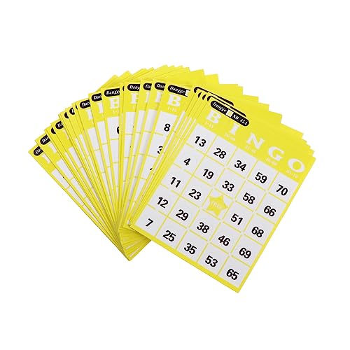 Abaodam Gelbe Bingo-Karten für Spieleabende