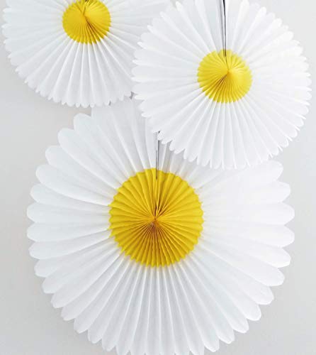 Devra Party Daisy And Sunflower Fans - Set Of 6 (13-20 Inches) #TOP3