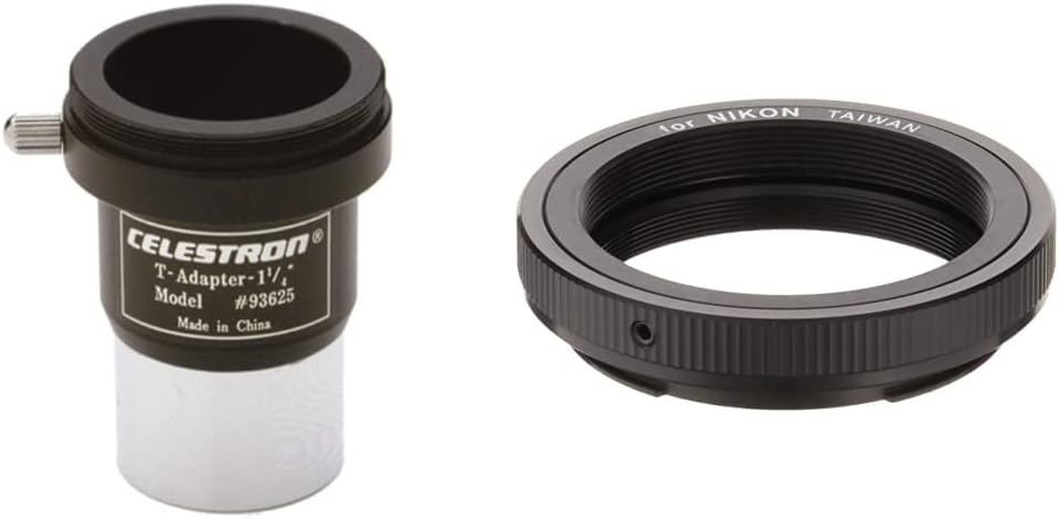 Celestron 93625 Universal 1.25-inch Camera T-Adapter & 93402 T-Ring for Nikon Camera Attachment