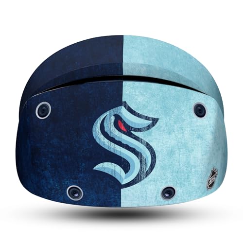 Image of Head Case Designs Officially Licensed NHL Half Distressed Seattle Kraken Vinyl Sticker Skin Decal Cover Compatible With Sony PS5 PlayStation PS VR2