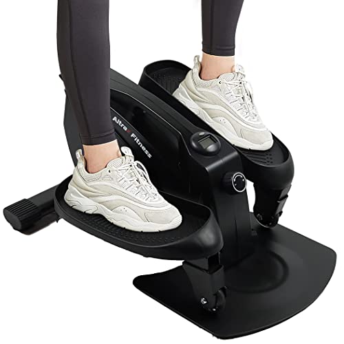 ALTRAX Under Desk Elliptical Strider Pro Pedal Exerciser with LCD Digital Monitor and Adjustable Magnetic Resistance- Compact Non-Slip Quiet Workout – Suitable for Gym, Office and Home