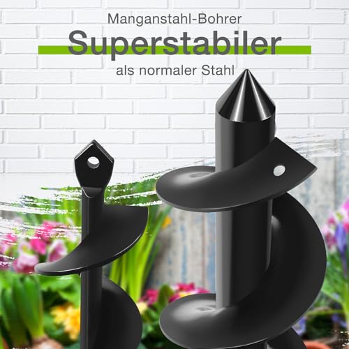 Erdbohrer für Bohrmaschine von Workpro Gartenbohrer und Schnecken