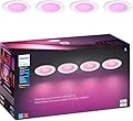 Philips Hue Smart Recessed 5/6 Inch LED Downlight - White and Color Ambiance Color-Changing Light -4 Pack - 1100LM - Control with Hue App - Compatible with Alexa, Google Assistant and Apple Homekit