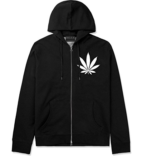 Kings Of NY Weed Leaf Marijuana Cannabis Rasta Zip Up Hoodie
