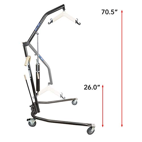 Probasics Personal Hydraulic Patient Body Lift (with Medium Full Body Mesh Sling w/Commode) - Thumbnail 5