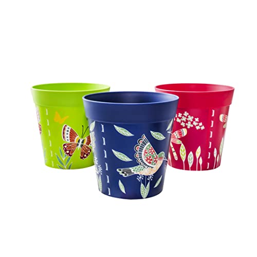 Hum Flowerpots, Set di Tre Vasi per Piante da