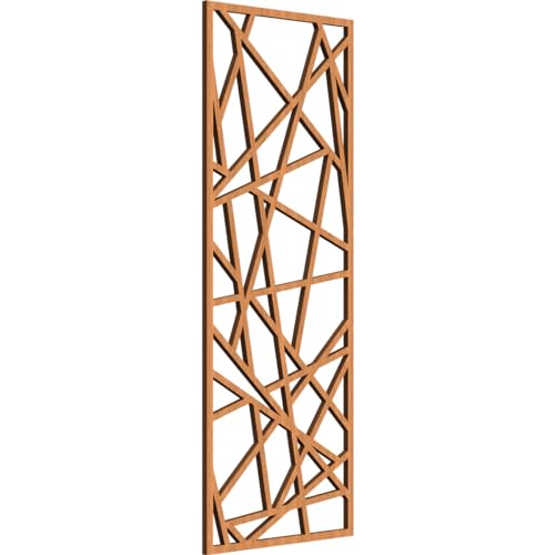 Image of Conway Decorative Pierced Fretwork Wood Wall Panels, 15 3 /8 inchW x 39 3 /8 inchH x 3 /8 inchT, Cherry