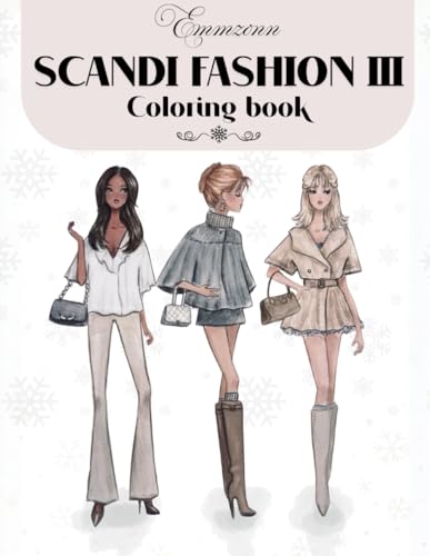Scandi fashion 3: Cozy fashion illustrations, girlhood & Self-Care (Emmzonn coloring books) image 2