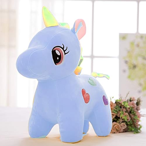 Image of Blue Unicorn 25cm - Soft Toys Plush Stuffed Toy for Kids & Girlfriend, Soft Toy for Kids - Birthday Gift for Girls, Plush Toy Big Cuddly Hugging Bear, Gifts for Valentine's Day