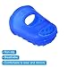 PATIKIL 0.79 Inch Rubber Finger Tips, 20 Pack Silicone Thumb Fingertip Protector Covers Pads Thimble for Guitar Playing Office Counting Sewing, Blue, Clear Medium Size